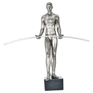 Adam & Friends Home Decor Tight-Rope Walker Black Base Sculpture | 1-Piece